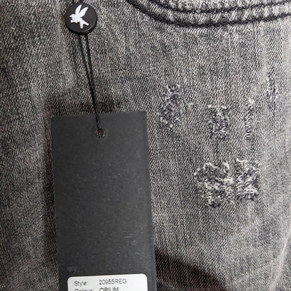 ONE TEASPOON Awesome Baggies Straight High Waist Denim Distressed Jeans Size 28 - Picture 3 of 11